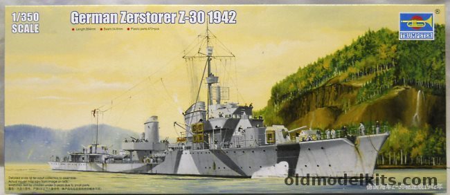 Trumpeter 1/350 German Zerstorer Z-30 1942, 05322 plastic model kit